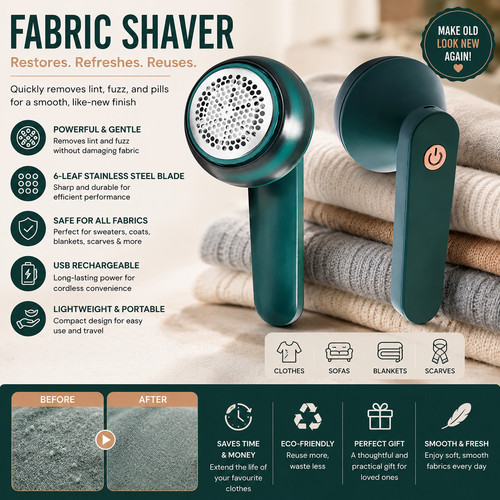 Usb rechargeable fabric shaver - rechargeable,