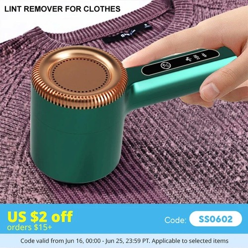 Usb rechargeable lint - lint, remover